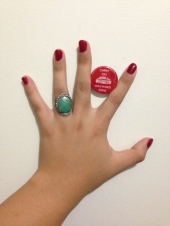 The turquoise ring from a street vendor, and Supernatural pin was fan-made.